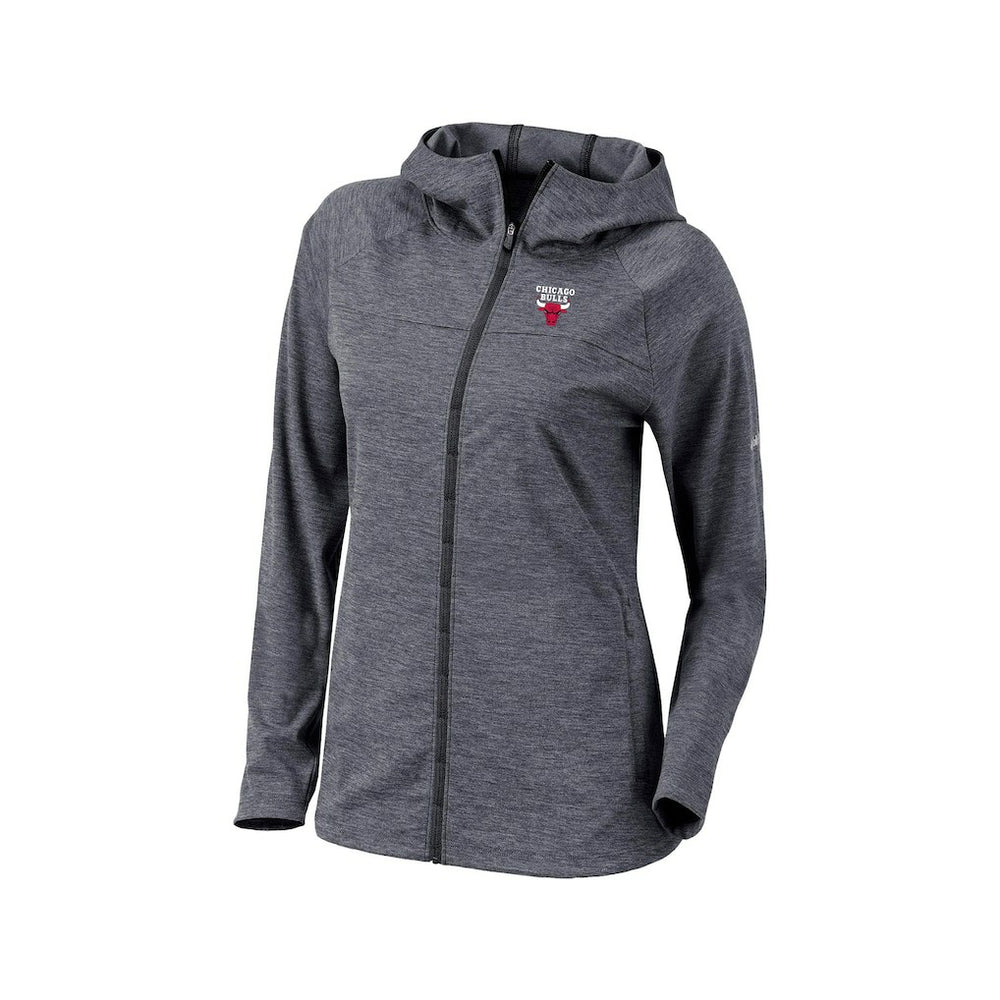 Chicago Bulls Women's Omni-Wick Half Shot Full-Zip Hooded Jacket Black - Columbia
