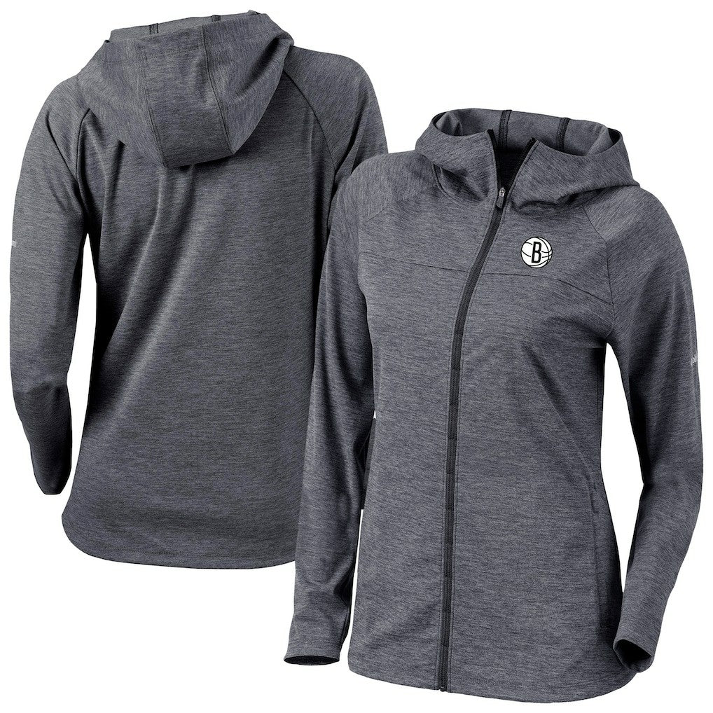 Brooklyn Nets Women's Omni-Wick Half Shot Full-Zip Hooded Jacket Black - Columbia