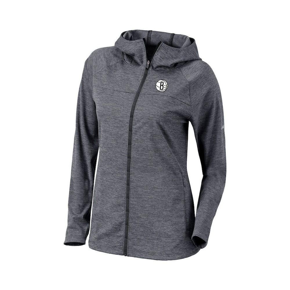 Brooklyn Nets Women's Omni-Wick Half Shot Full-Zip Hooded Jacket Black - Columbia