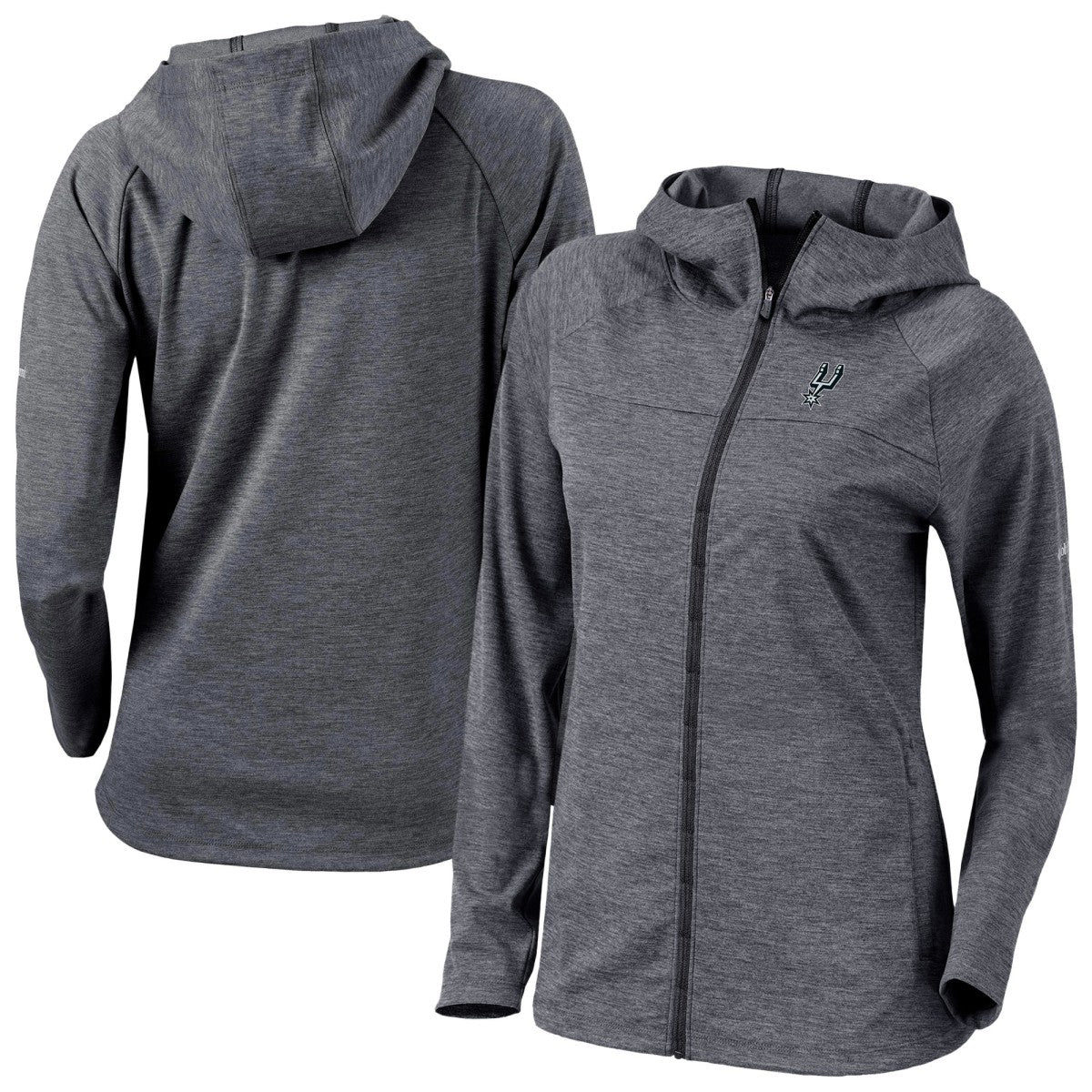San Antonio Spurs Women's Omni-Wick Half Shot Full-Zip Hooded Jacket Black - Columbia