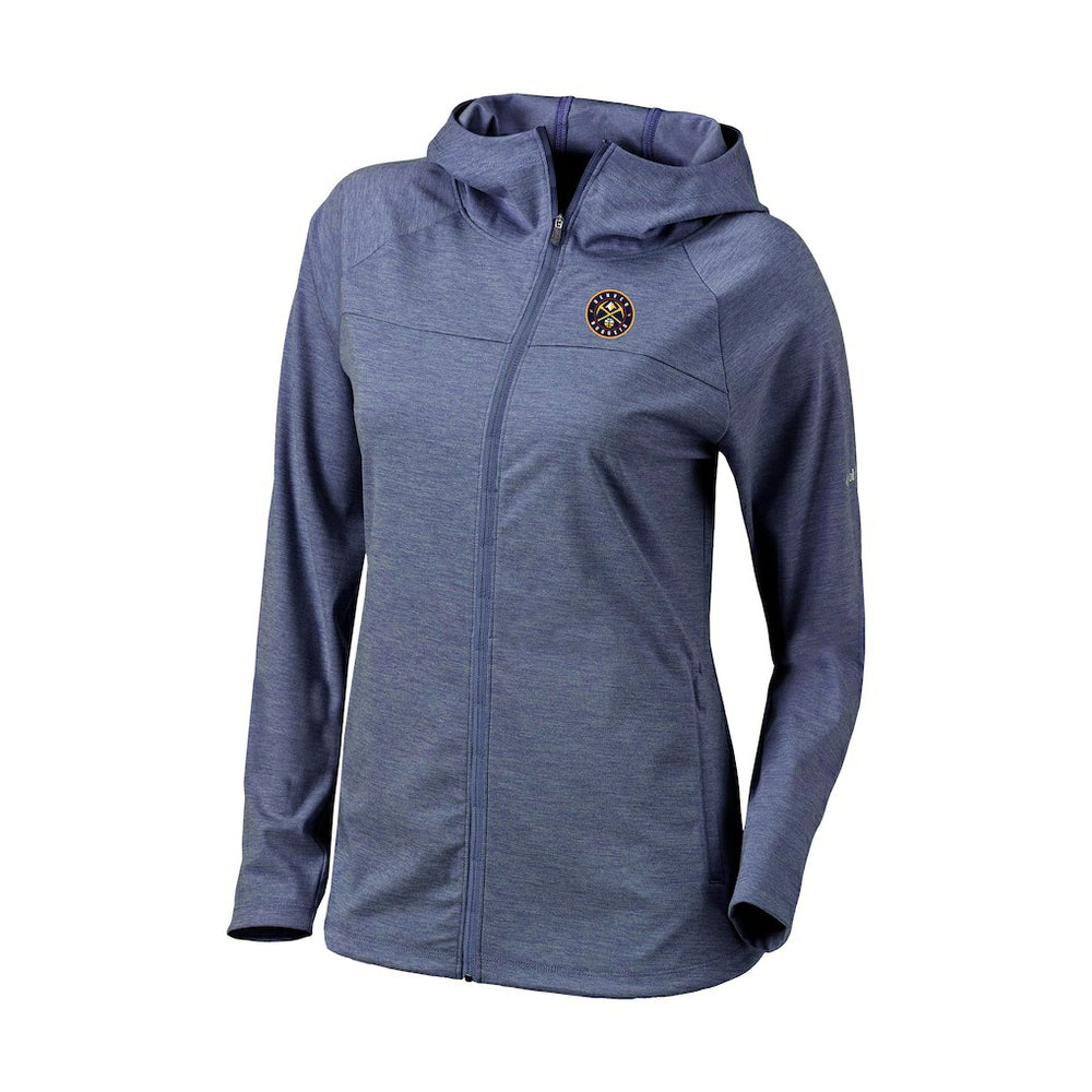 Denver Nuggets Women's Omni-Wick Half Shot Full-Zip Hooded Jacket Navy - Columbia outlet