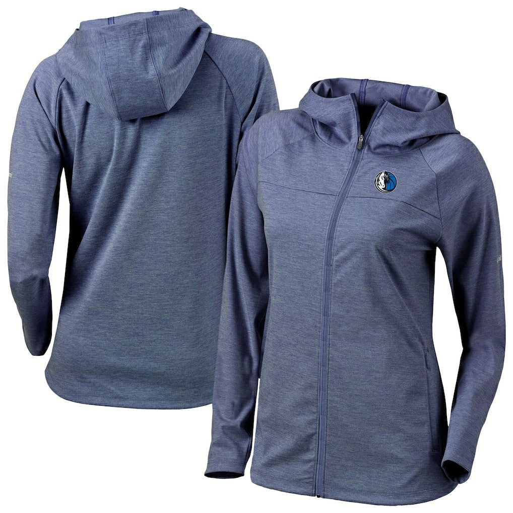 Dallas Mavericks Women's Omni-Wick Half Shot Full-Zip Hooded Jacket Navy - Columbia