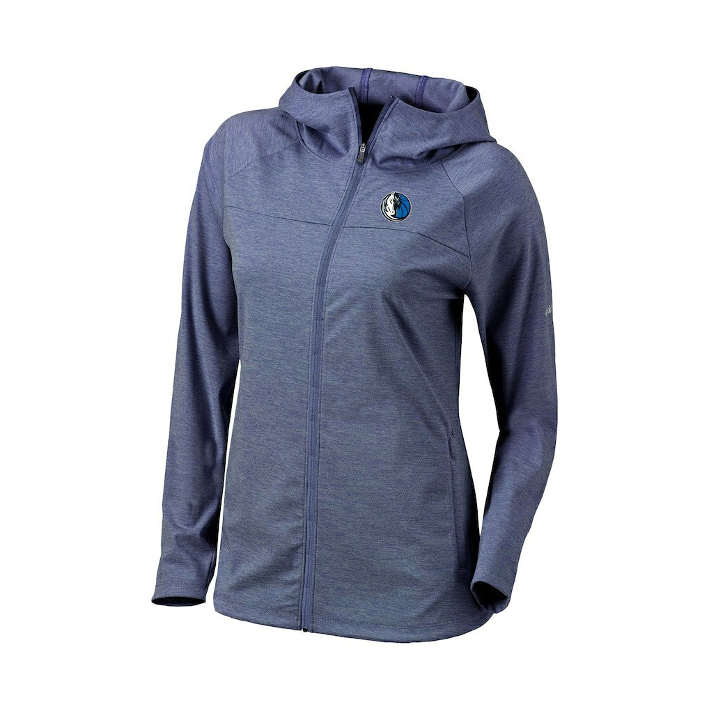 Dallas Mavericks Women's Omni-Wick Half Shot Full-Zip Hooded Jacket Navy - Columbia