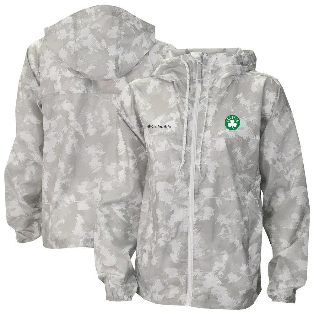 Boston Celtics Women's Flash Challenger II Omni-Shade Full-Zip Windbreaker Jacket Gray - Columbia