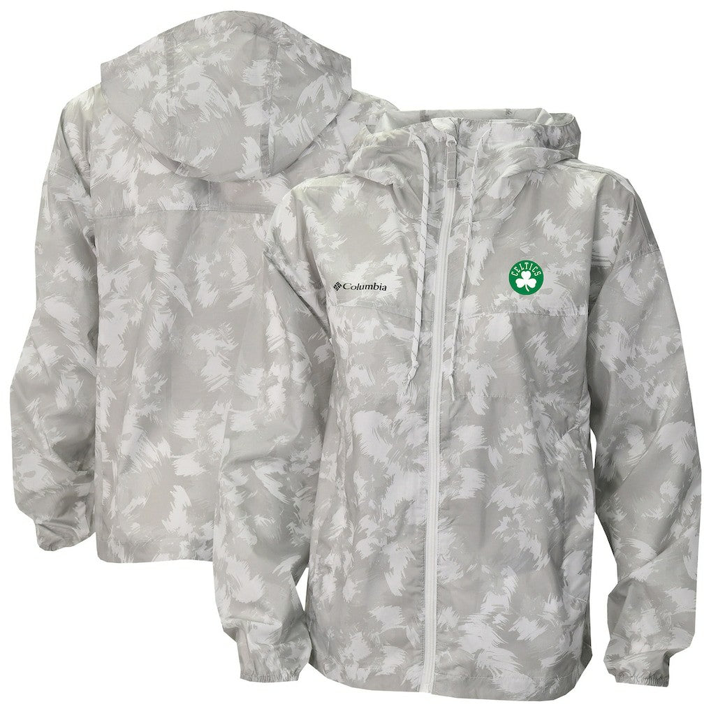Boston Celtics Women's Flash Challenger II Omni-Shade Full-Zip Windbreaker Jacket Gray - Columbia
