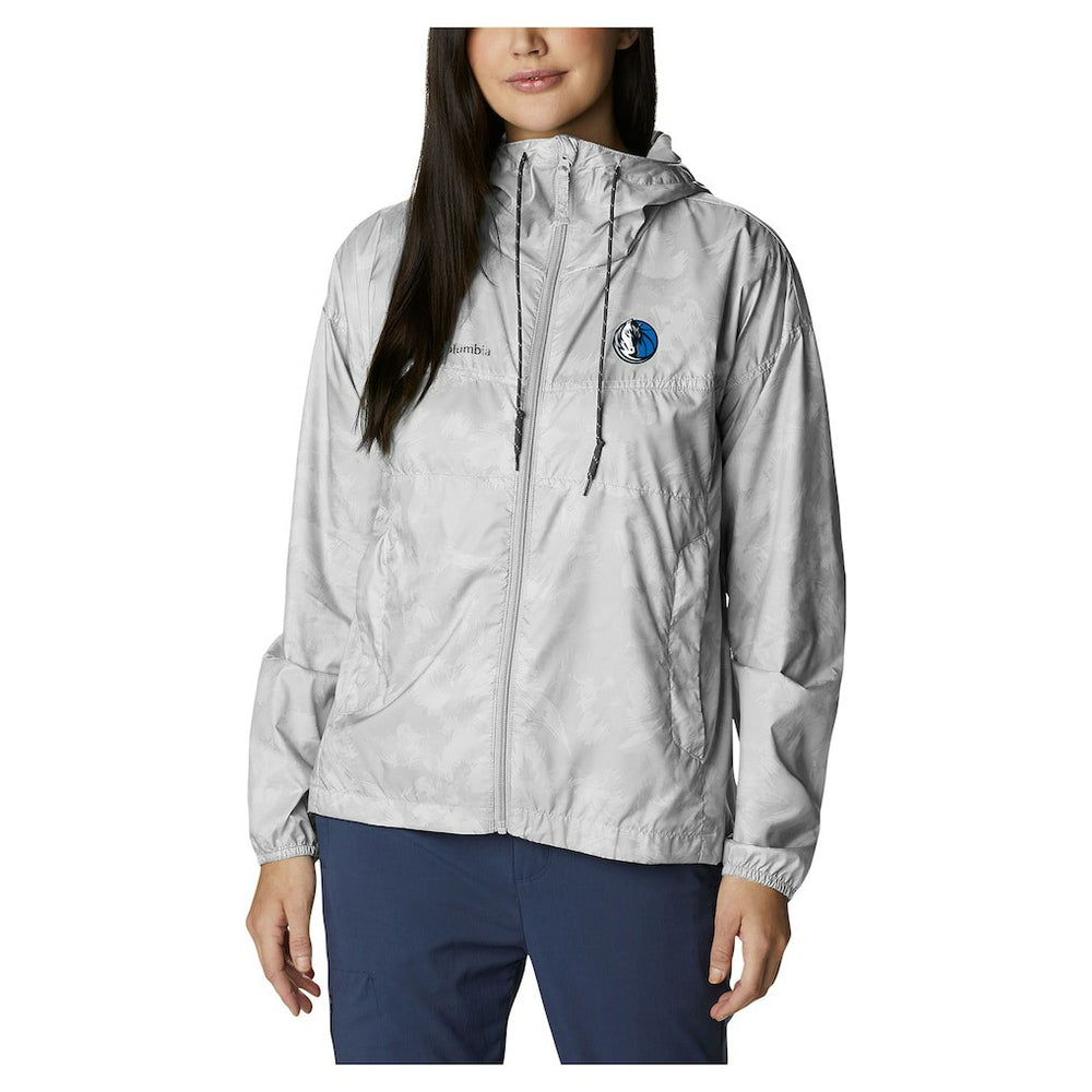 Dallas Mavericks Women's Flash Challenger II Omni-Shade Full-Zip Windbreaker Jacket White - Columbia
