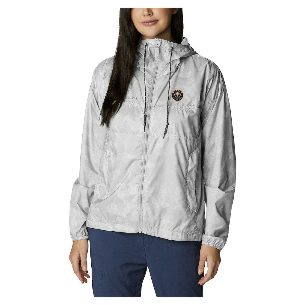 Denver Nuggets Women's Flash Challenger II Omni-Shade Full-Zip Windbreaker Jacket White - Columbia