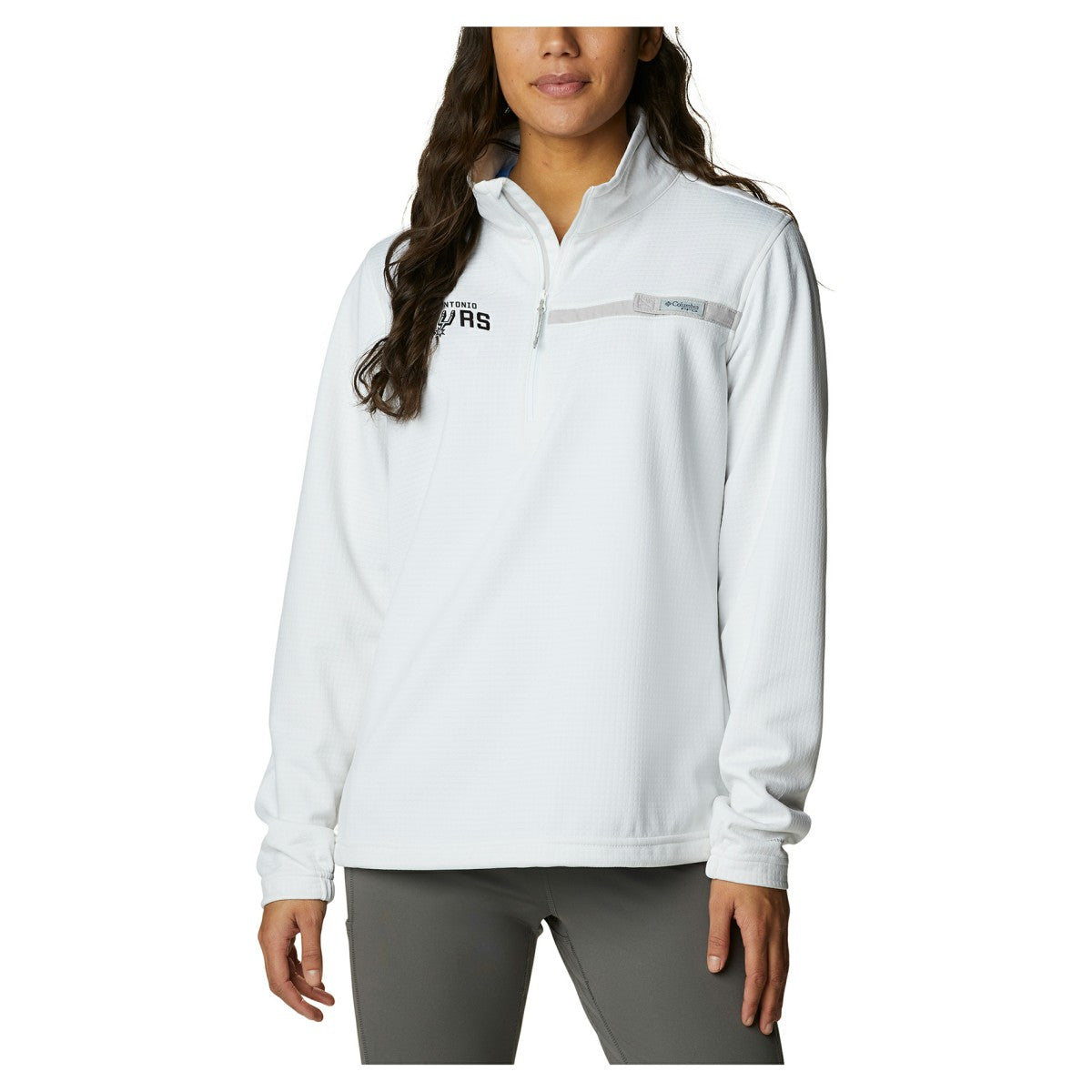 San Antonio Spurs Women's Skiff Guide Fleece Pullover Top White - Columbia