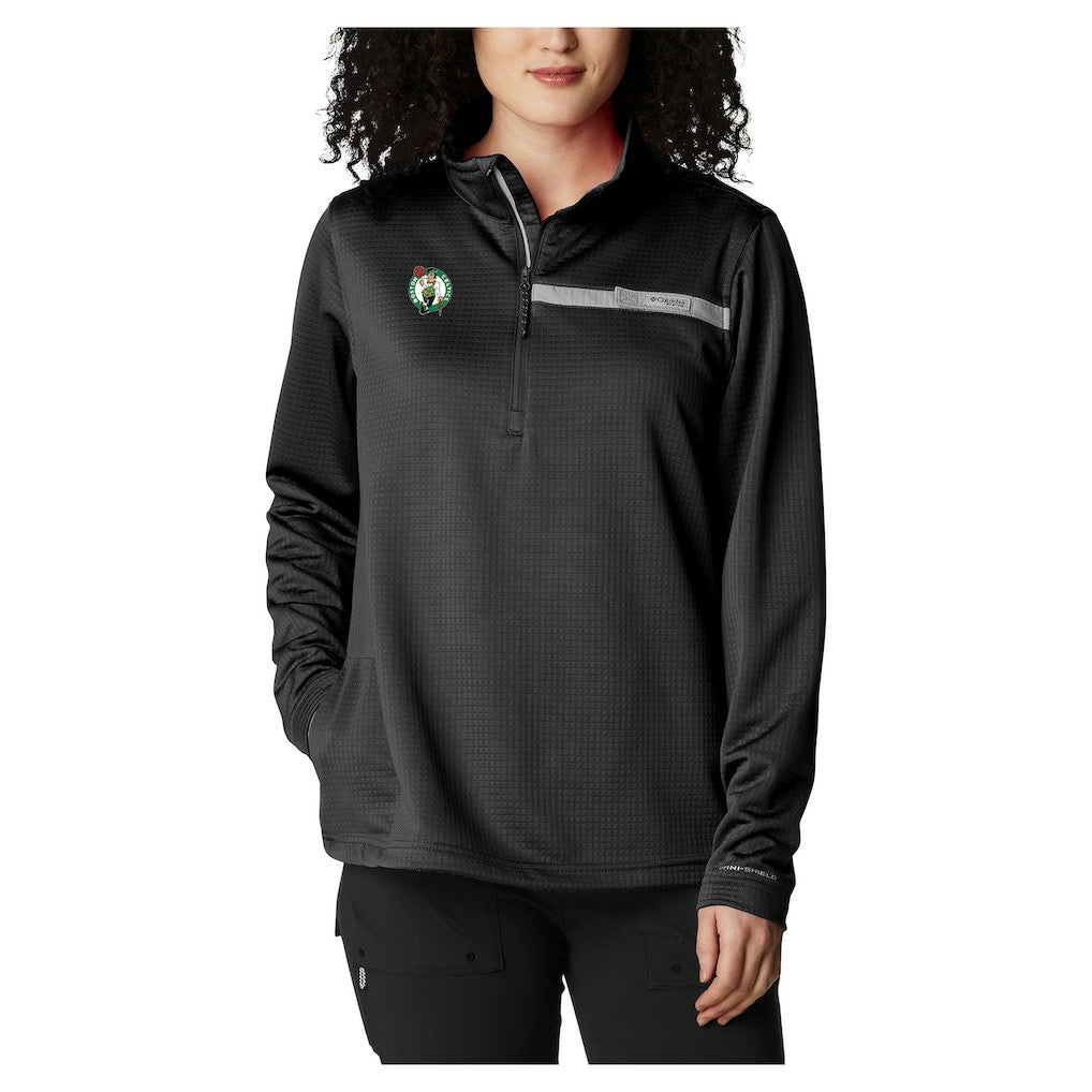 Boston Celtics Women's Skiff Guide Fleece Pullover Top Black - Columbia