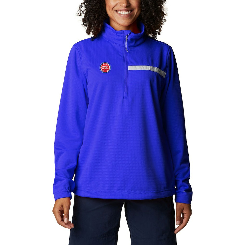 Detroit Pistons Women's Skiff Guide Fleece Pullover Top Blue - Columbia
