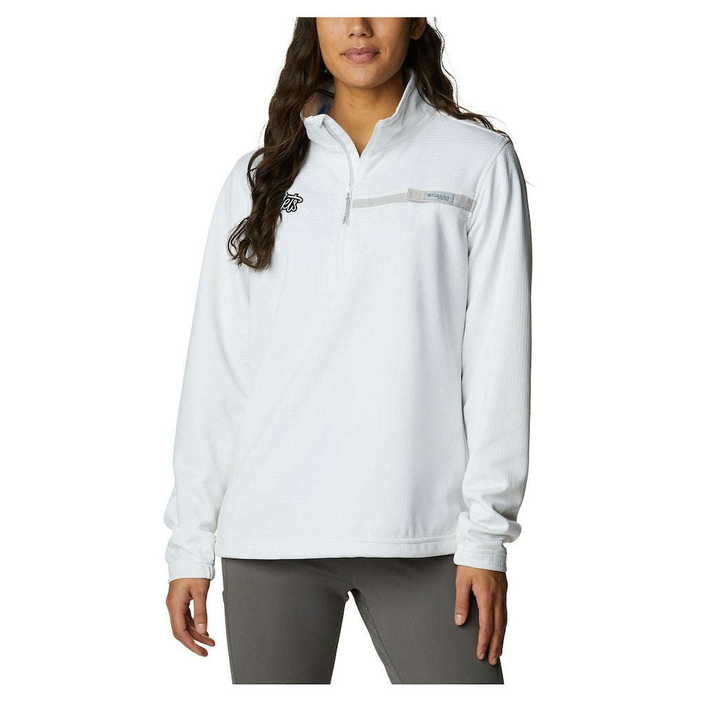 Brooklyn Nets Women's Skiff Guide Fleece Pullover Top White - Columbia