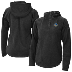 Golden State Warriors Women's Sweater Weather Quarter-Snap Hoodie Black - Columbia