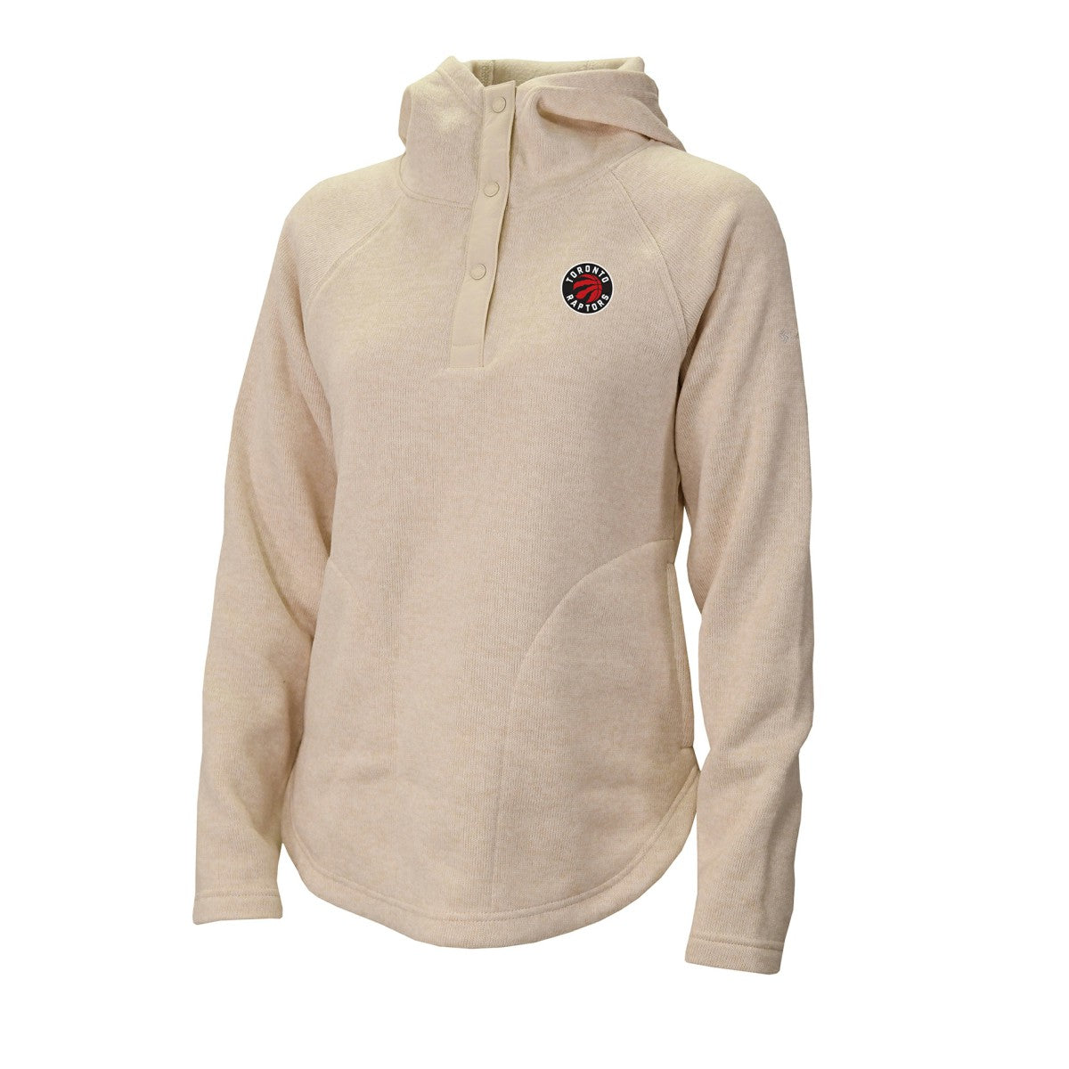 Toronto Raptors Women's Sweater Weather Quarter-Snap Hoodie Natural - Columbia