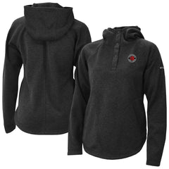 Toronto Raptors Women's Sweater Weather Quarter-Snap Hoodie Black - Columbia