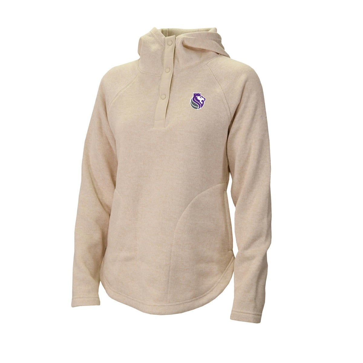 Sacramento Kings Women's Sweater Weather Quarter-Snap Hoodie White - Columbia