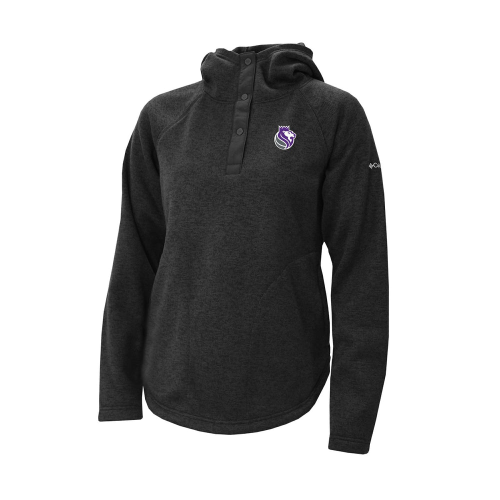 Sacramento Kings Women's Sweater Weather Quarter-Snap Hoodie Black - Columbia