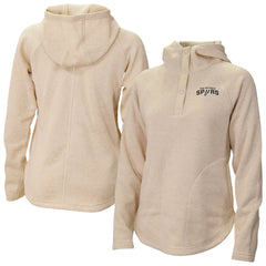 San Antonio Spurs Women's Sweater Weather Quarter-Snap Hoodie White - Columbia