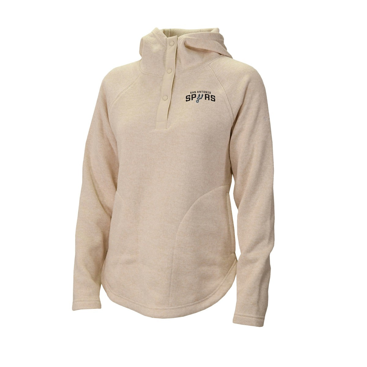 San Antonio Spurs Women's Sweater Weather Quarter-Snap Hoodie White - Columbia