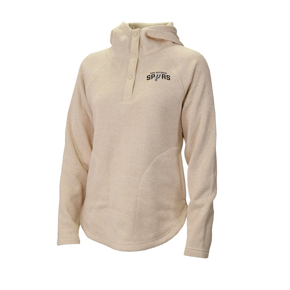 San Antonio Spurs Women's Sweater Weather Quarter-Snap Hoodie White - Columbia