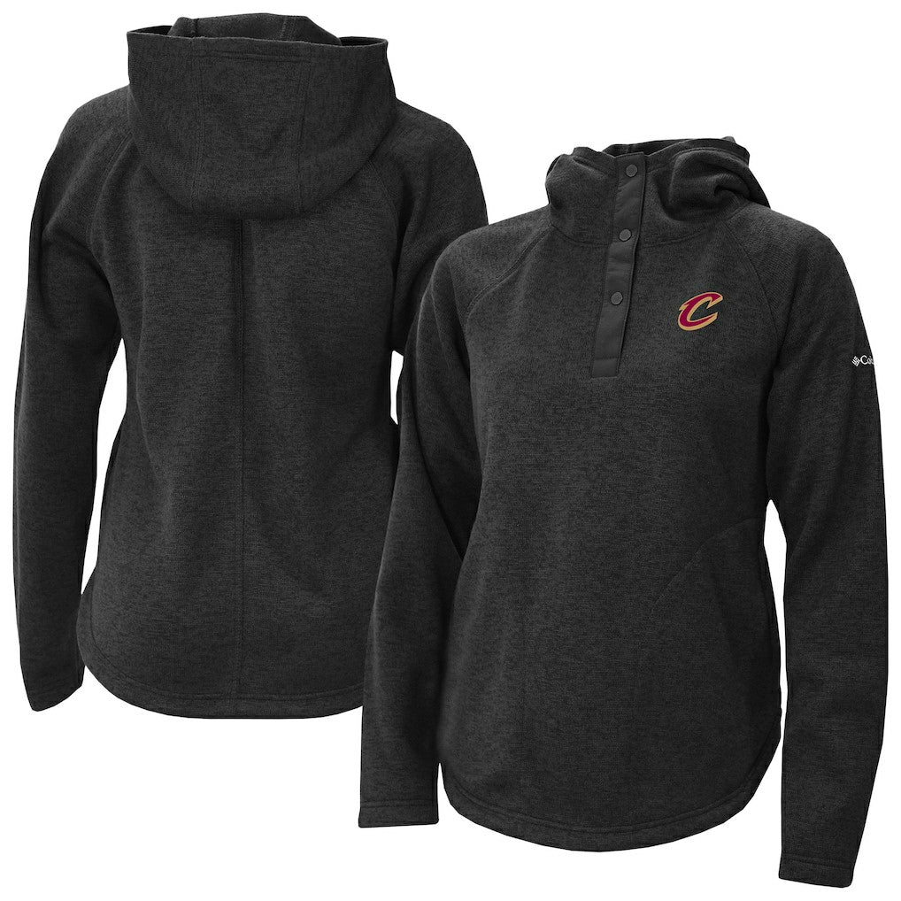 Cleveland Cavaliers Women's Sweater Weather Quarter-Snap Hoodie Black - Columbia