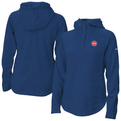 Detroit Pistons Women's Sweater Weather Quarter-Snap Hoodie Blue - Columbia