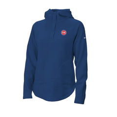 Detroit Pistons Women's Sweater Weather Quarter-Snap Hoodie Blue - Columbia