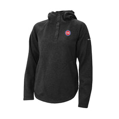 Detroit Pistons Women's Sweater Weather Quarter-Snap Hoodie Black - Columbia