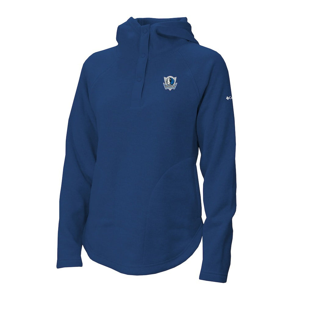 Dallas Mavericks Women's Sweater Weather Quarter-Snap Hoodie Blue - Columbia