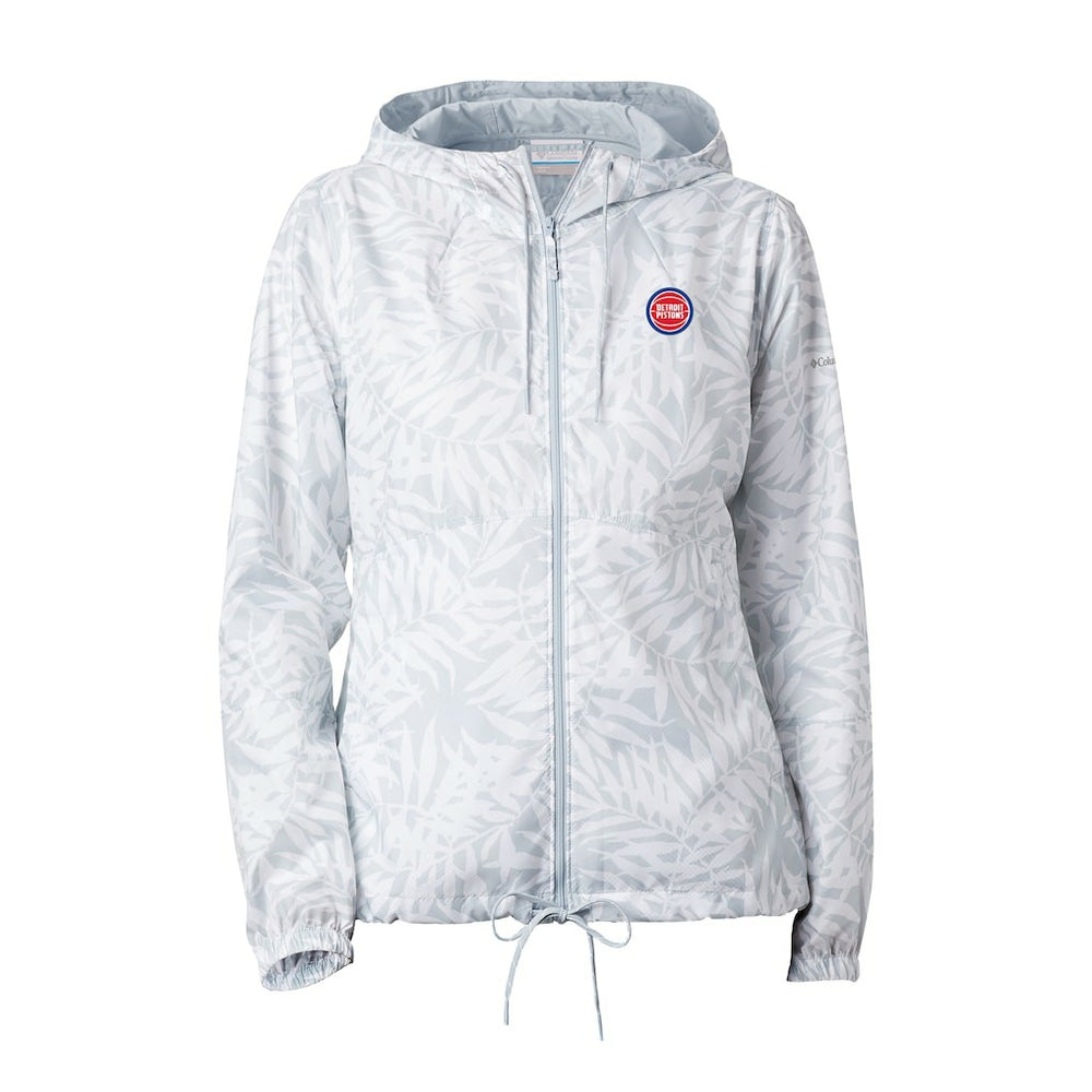Detroit Pistons Women's Flash Forward Windbreaker White - Columbia outlet