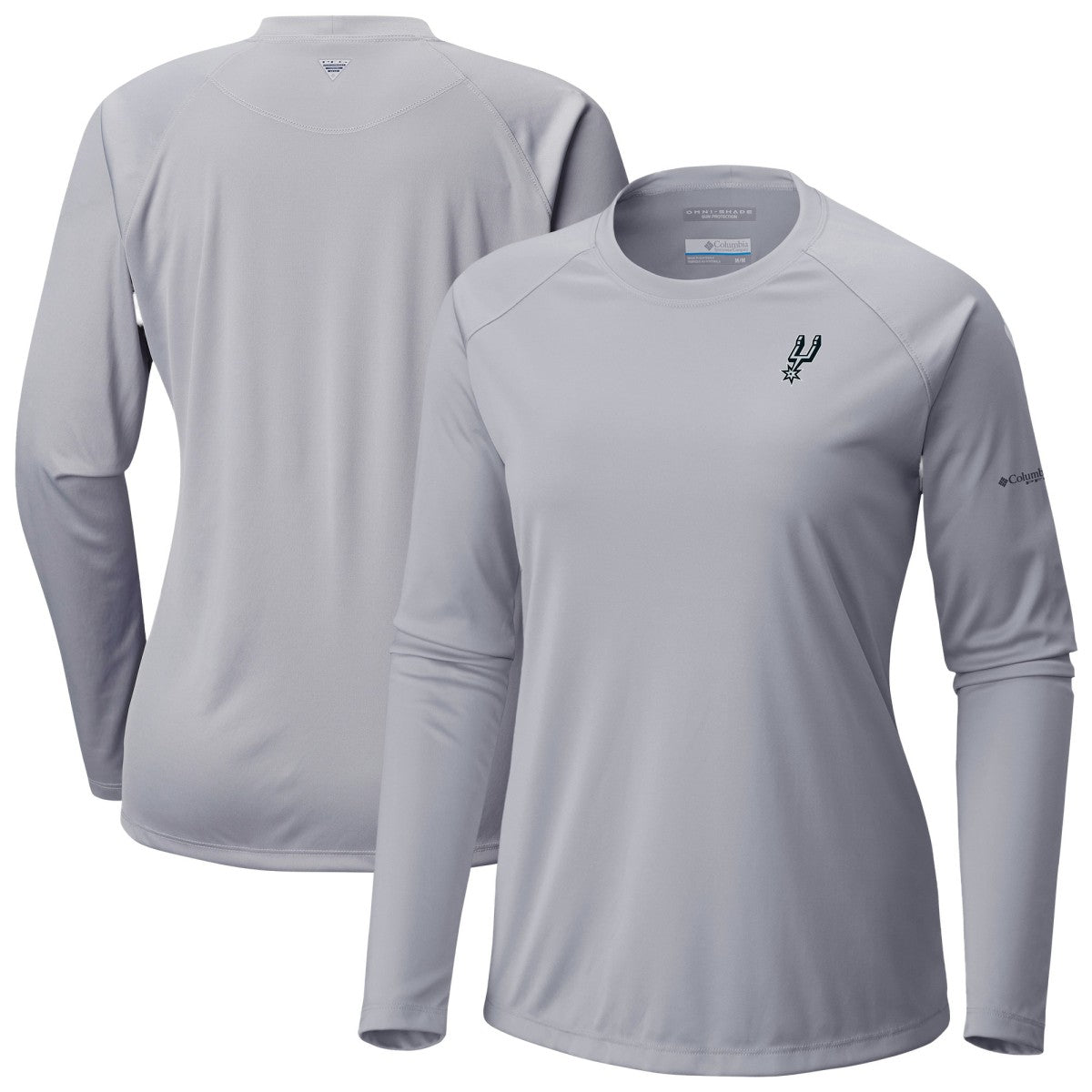 San Antonio Spurs Women's Tidal Tee II Long Sleeve T-Shirt Gray - Columbia