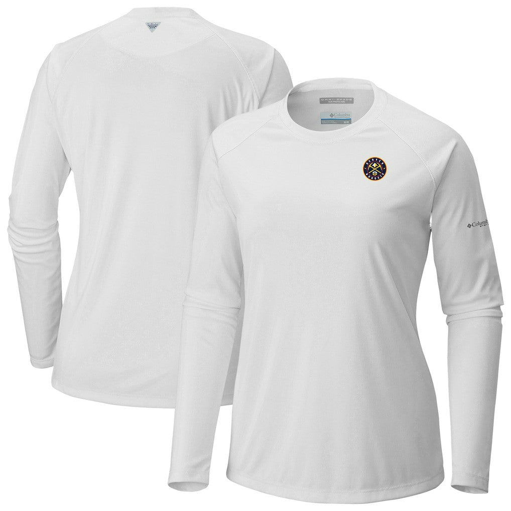 Denver Nuggets Women's Tidal Tee II Long Sleeve T-Shirt White - Columbia outlet