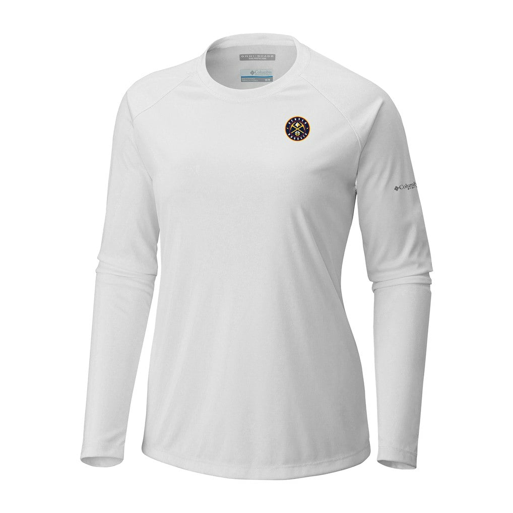 Denver Nuggets Women's Tidal Tee II Long Sleeve T-Shirt White - Columbia outlet