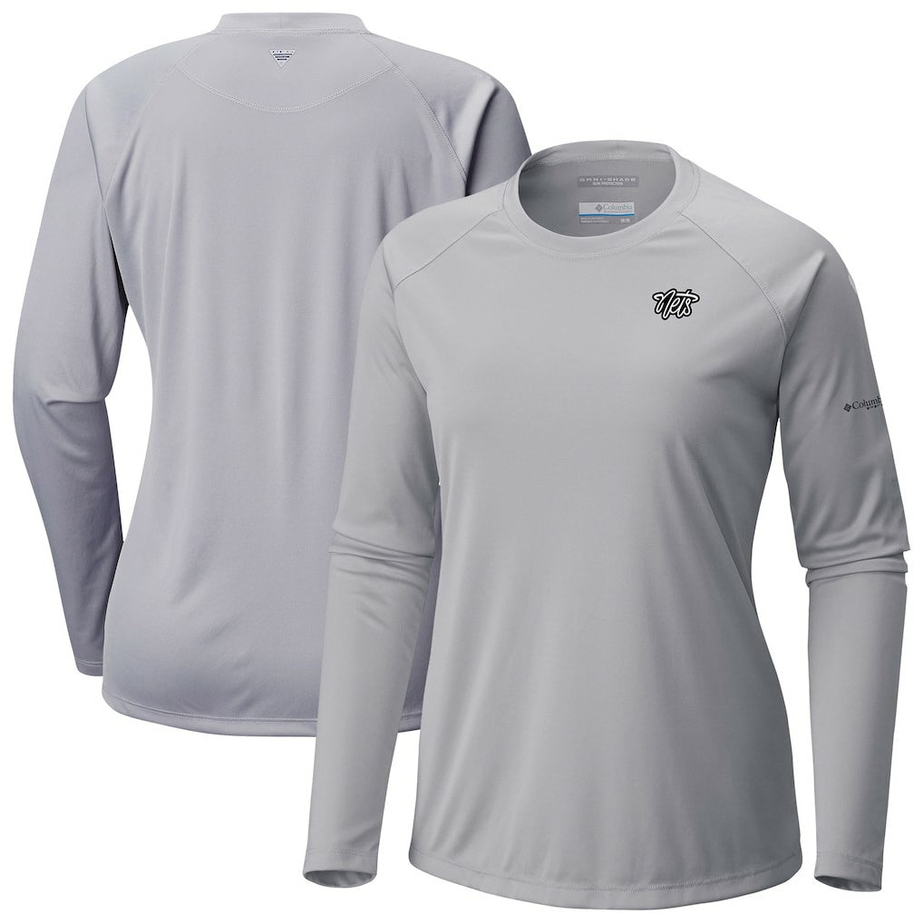 Brooklyn Nets Women's Tidal Tee II Long Sleeve T-Shirt Gray - Columbia