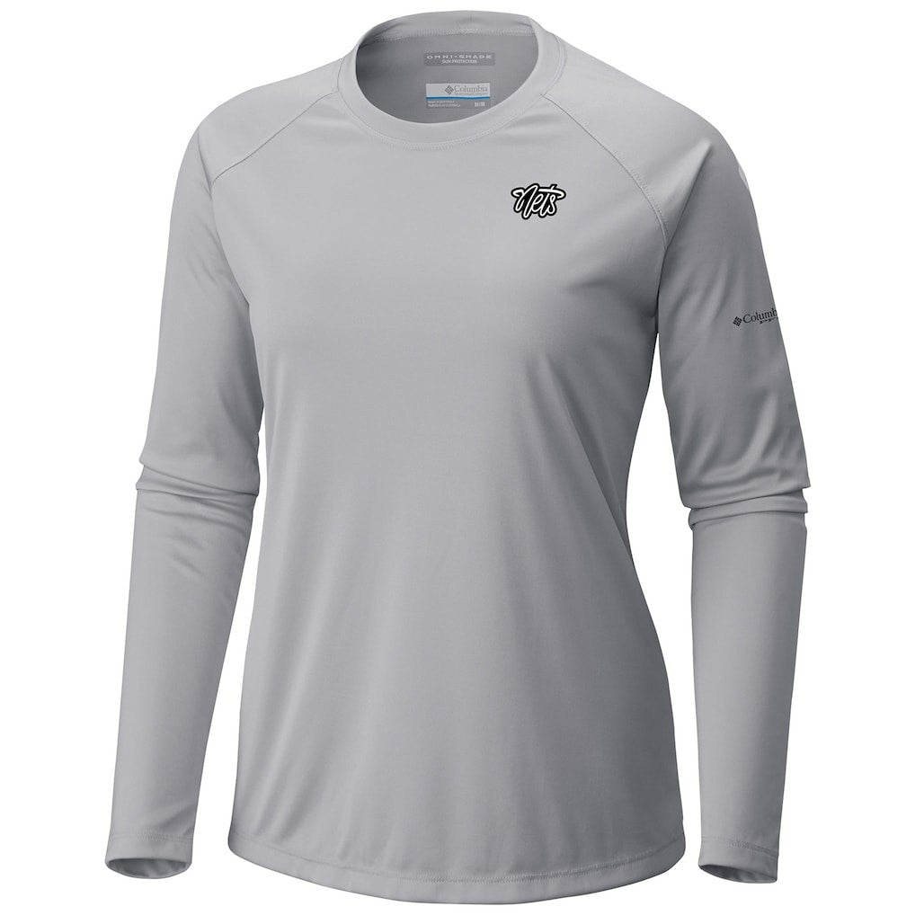 Brooklyn Nets Women's Tidal Tee II Long Sleeve T-Shirt Gray - Columbia