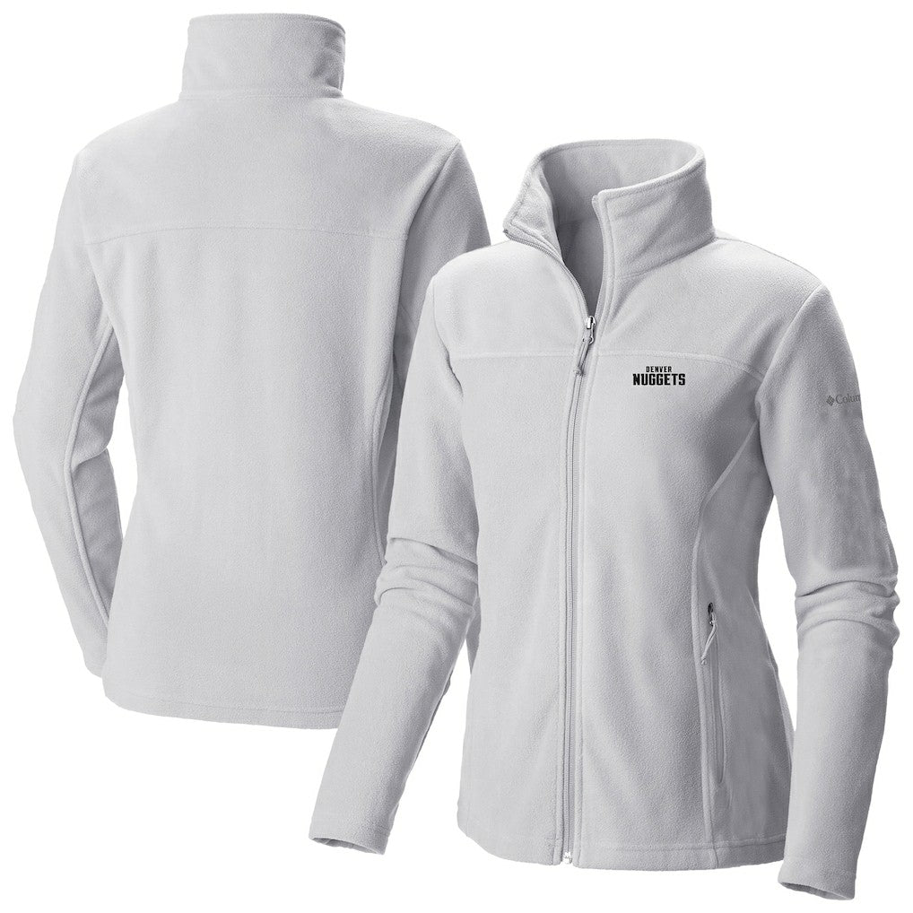 Denver Nuggets Women's Give & Go II Fleece Full-Zip Jacket White - Columbia