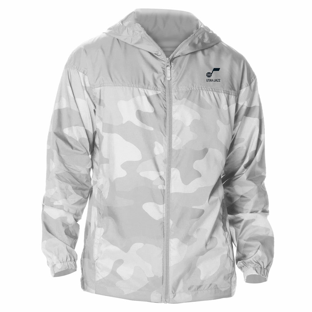 Utah Jazz Flash Challenger Windbreaker Jacket Gray - Columbia