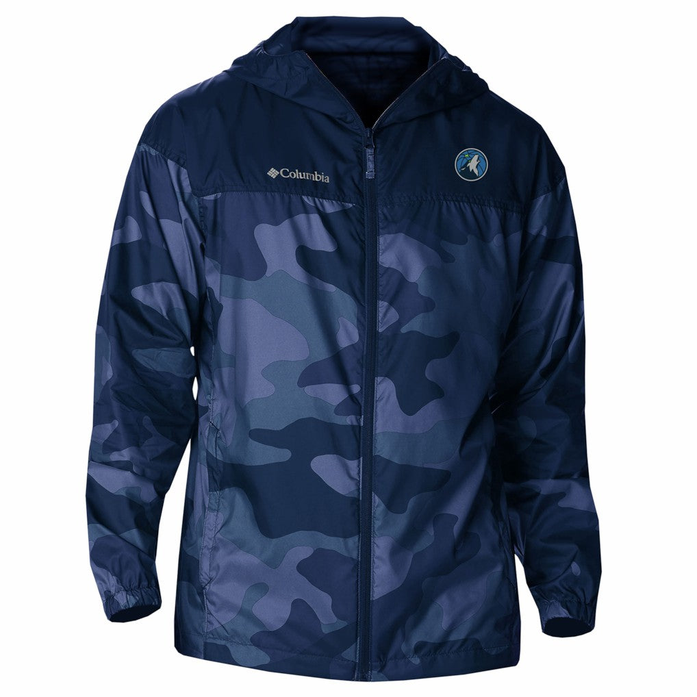 Minnesota Timberwolves Flash Challenger Windbreaker Jacket Navy - Columbia