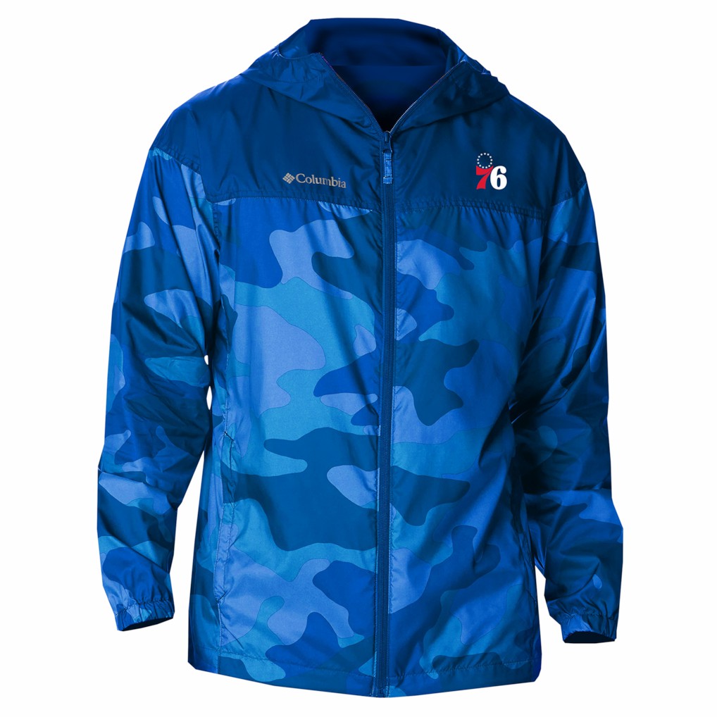 Philadelphia 76ers Flash Challenger Windbreaker Jacket Blue - Columbia