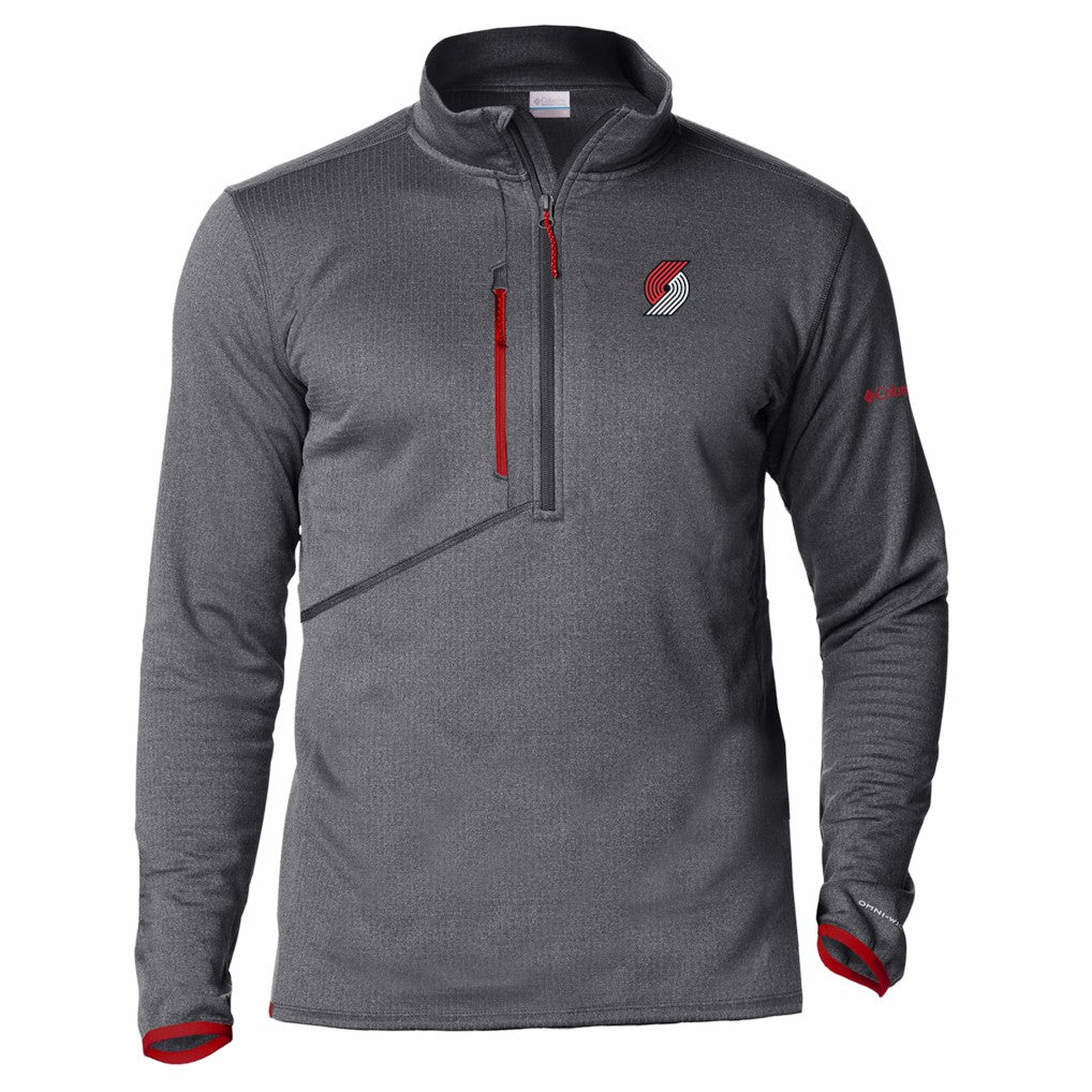Portland Trail Blazers Park View Fleece Half-Zip Top Red - Columbia