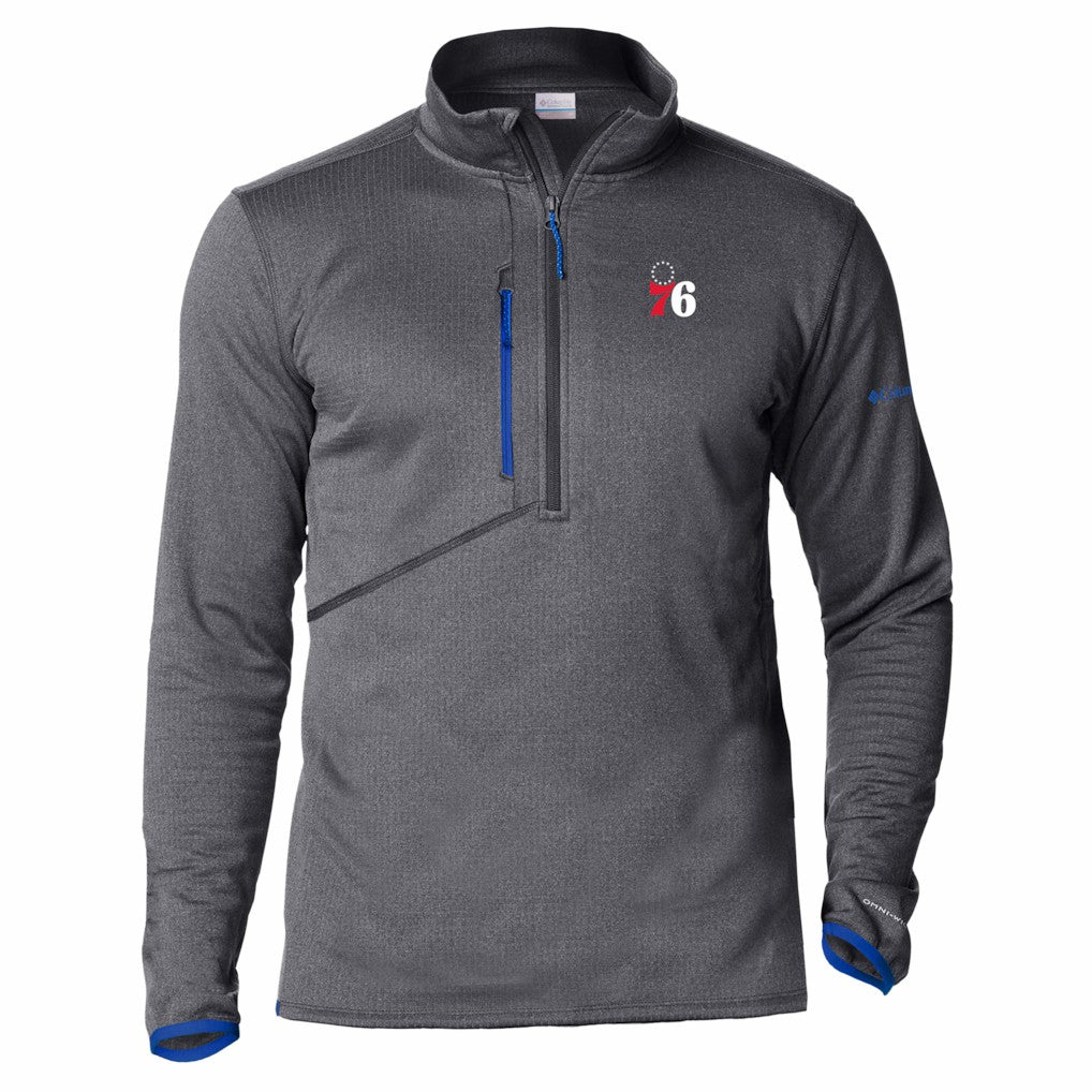 Philadelphia 76ers Park View Fleece Half-Zip Top Blue - Columbia