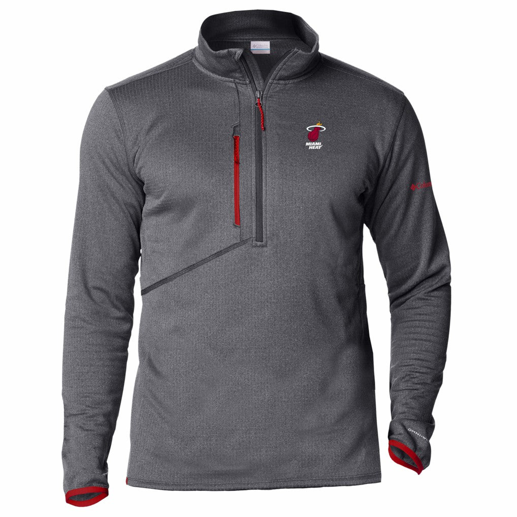 Miami Heat Park View Fleece Half-Zip Top Red - Columbia