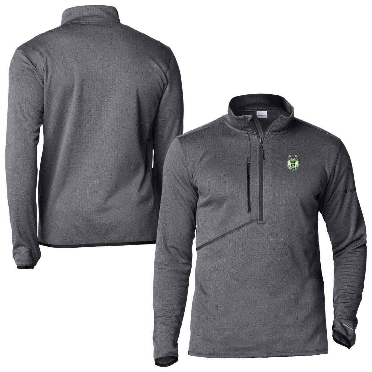 Milwaukee Bucks Park View Fleece Half-Zip Top Black - Columbia