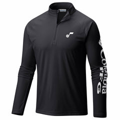 Utah Jazz PFG Terminal Tackle Quarter-Zip Top Black - Columbia