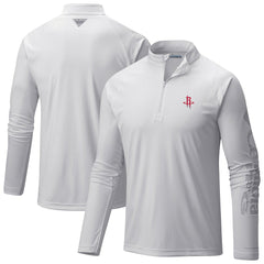 Houston Rockets PFG Terminal Tackle Quarter-Zip Top White - Columbia
