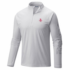 Houston Rockets PFG Terminal Tackle Quarter-Zip Top White - Columbia