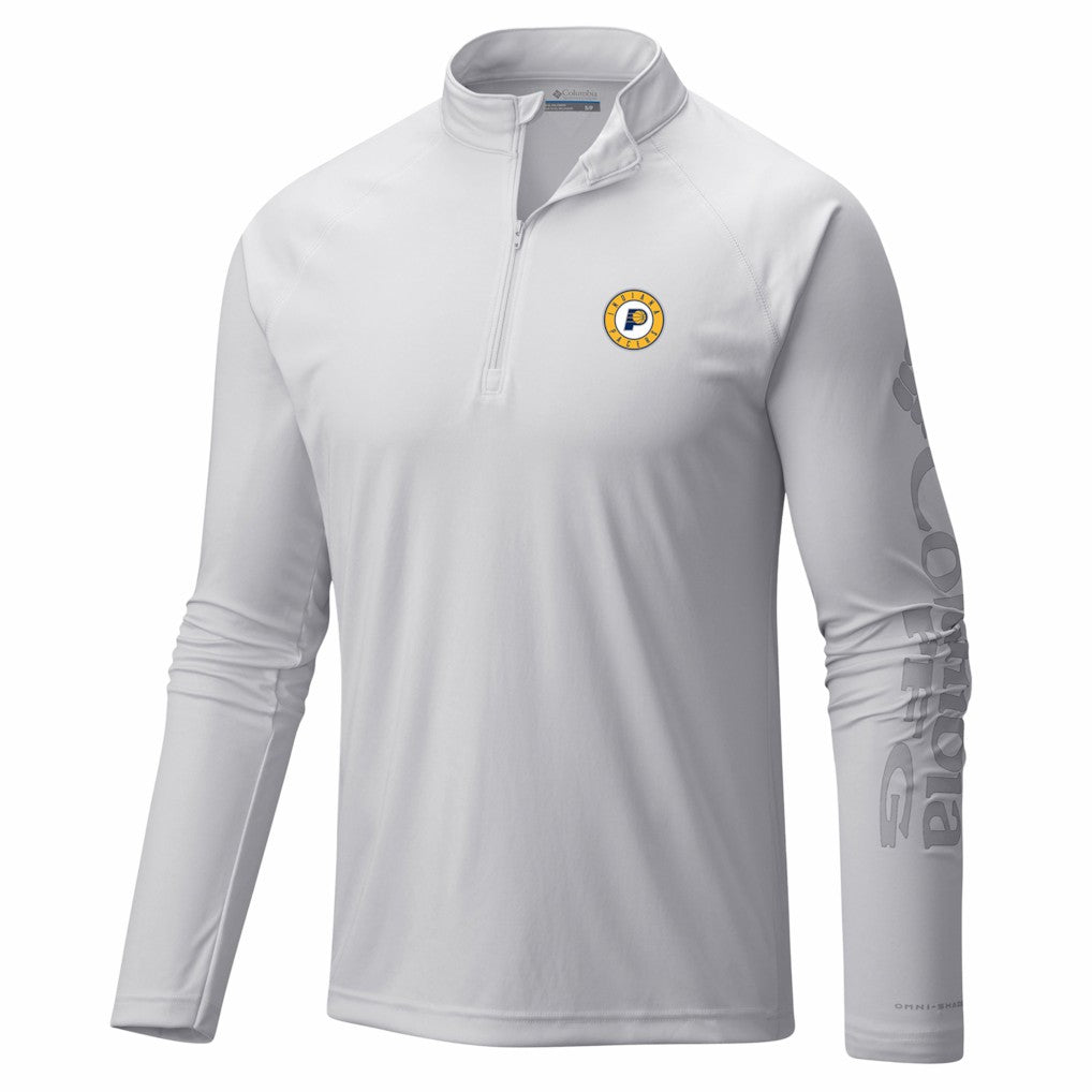 Indiana Pacers PFG Terminal Tackle Quarter-Zip Top White - Columbia