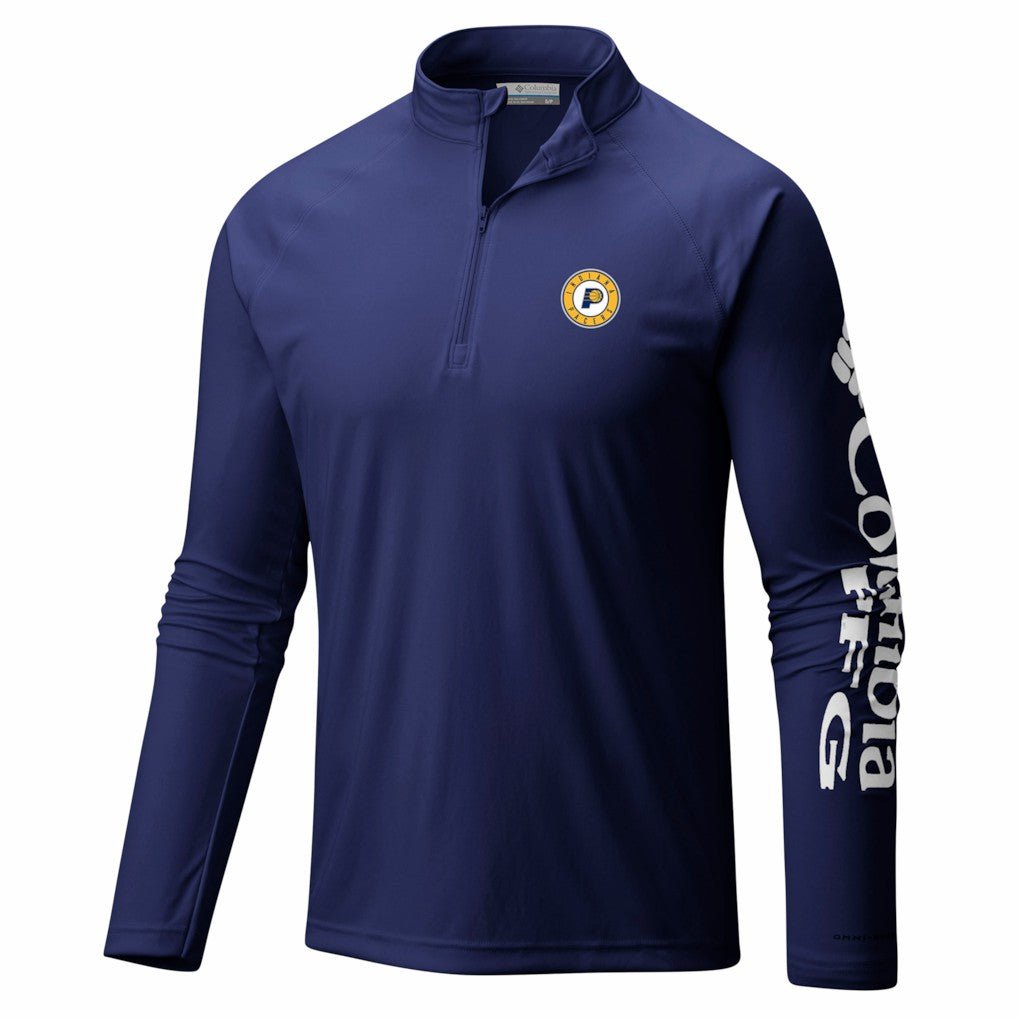 Indiana Pacers PFG Terminal Tackle Quarter-Zip Top Navy - Columbia
