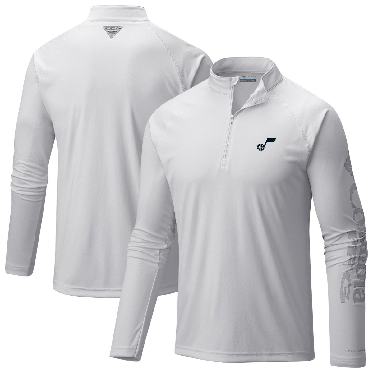Utah Jazz PFG Terminal Tackle Quarter-Zip Top White - Columbia outlet