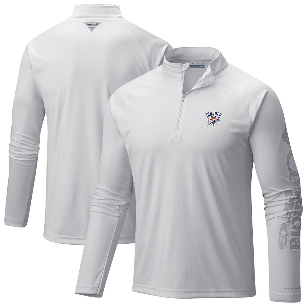 Oklahoma City Thunder PFG Terminal Tackle Quarter-Zip Top White - Columbia