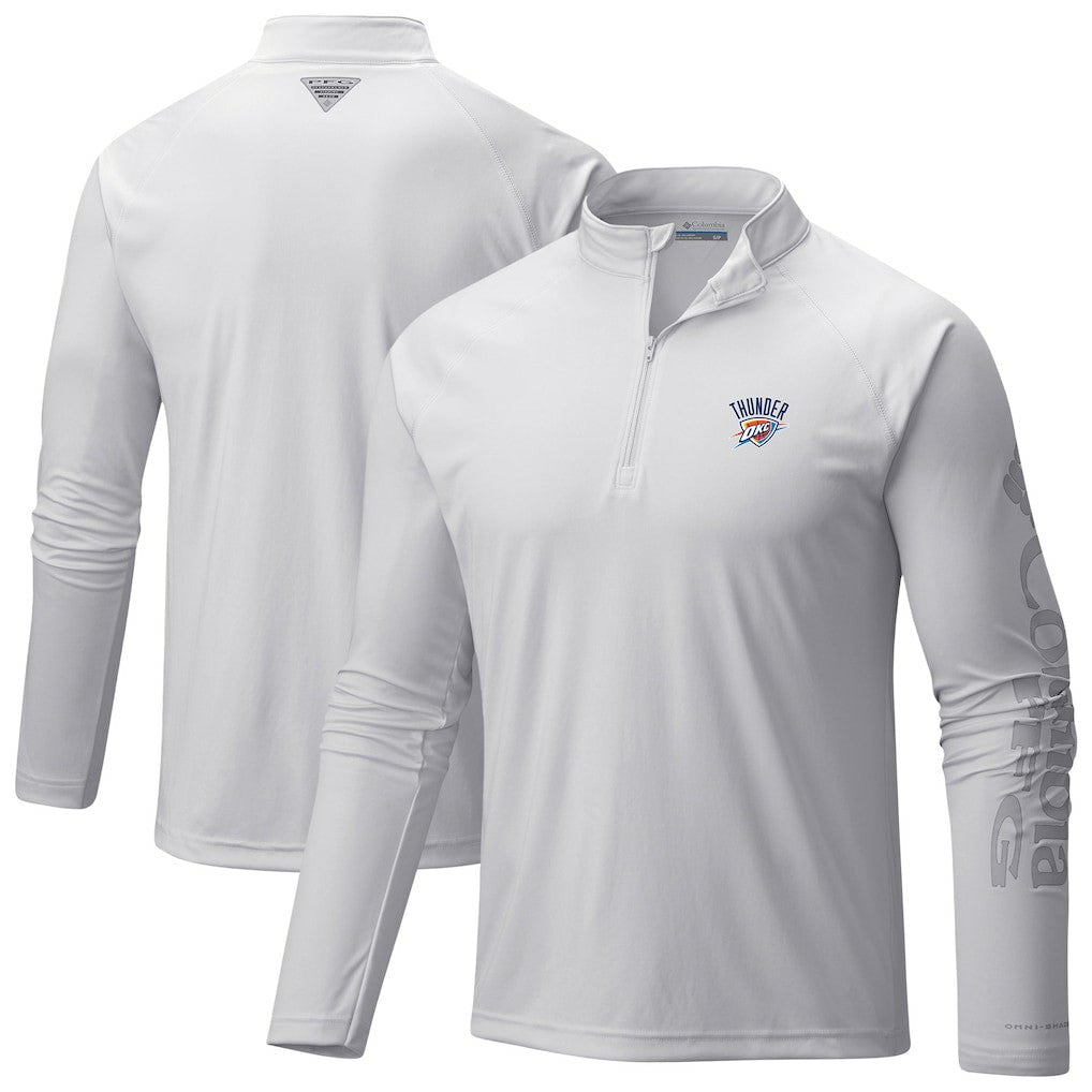 Oklahoma City Thunder PFG Terminal Tackle Quarter-Zip Top White - Columbia